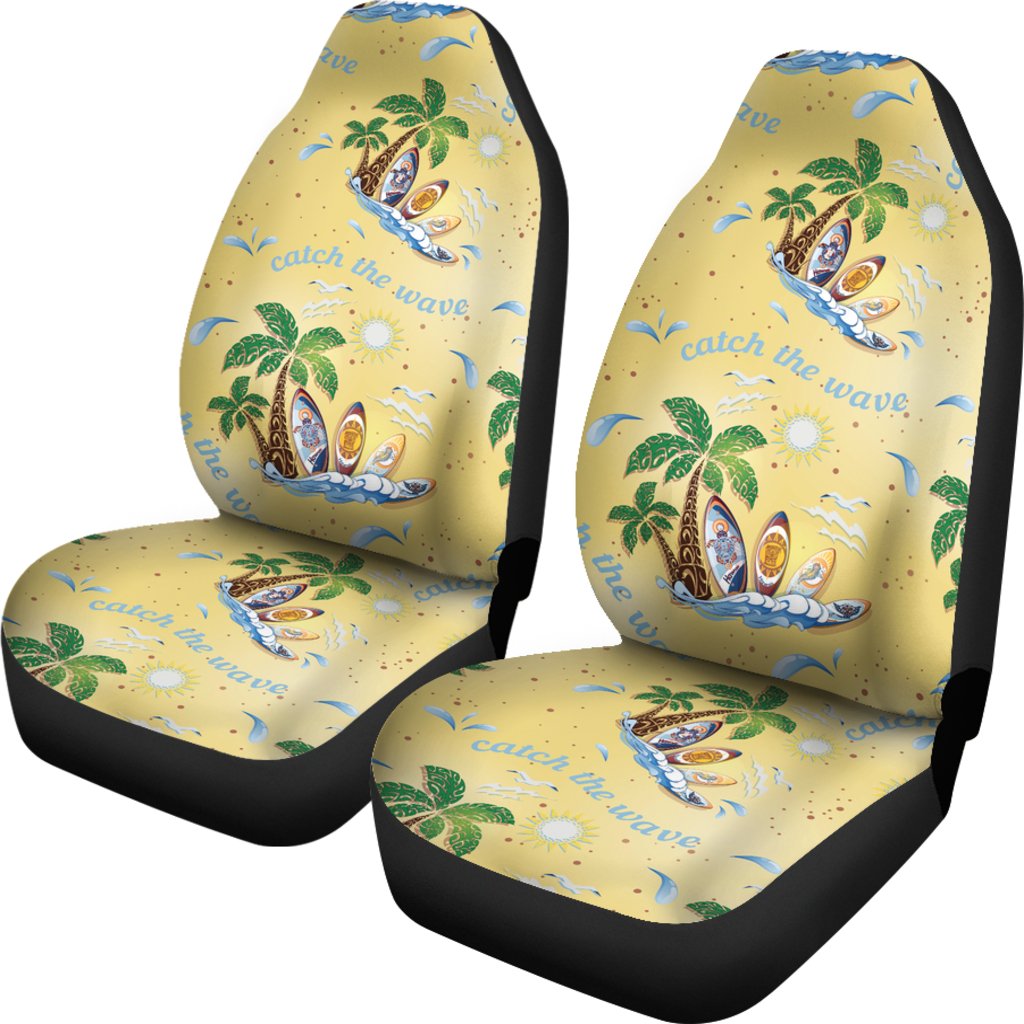 Surf Catch the Wave Design Universal Fit Car Seat Covers-JorJune