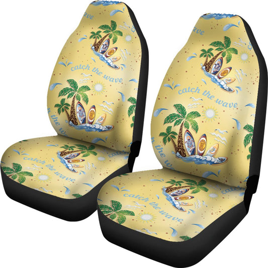 Surf Catch the Wave Design Universal Fit Car Seat Covers-JorJune