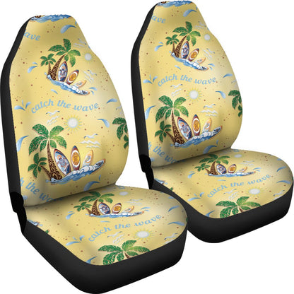 Surf Catch the Wave Design Universal Fit Car Seat Covers-JorJune