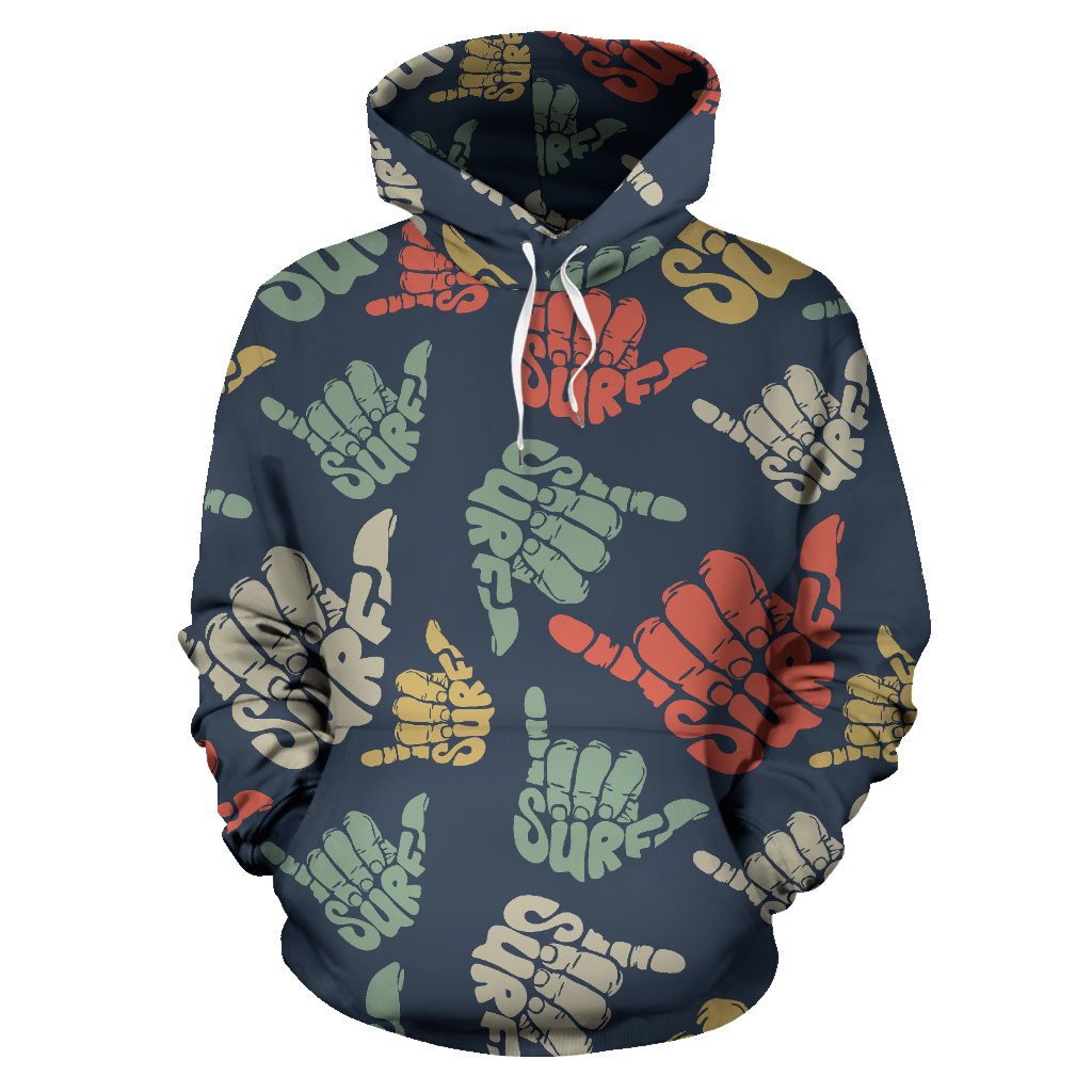 Surf Hand sign All Over Print Hoodie