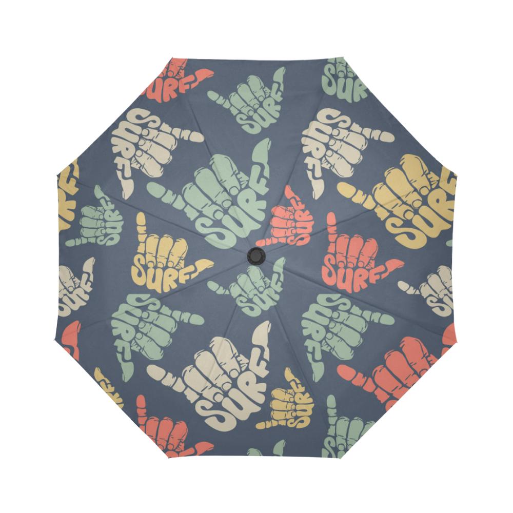 Surf Hand sign Automatic Foldable Umbrella
