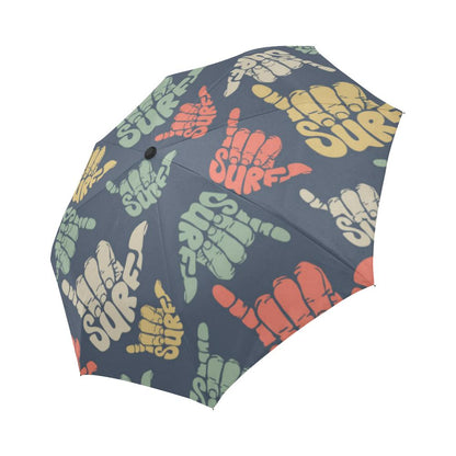 Surf Hand sign Automatic Foldable Umbrella