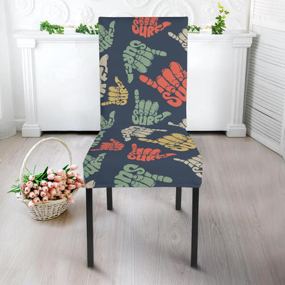 Surf Hand sign Dining Chair Slipcover-JORJUNE.COM