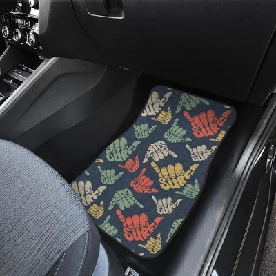 Surf Hand sign Front and Back Car Floor Mats