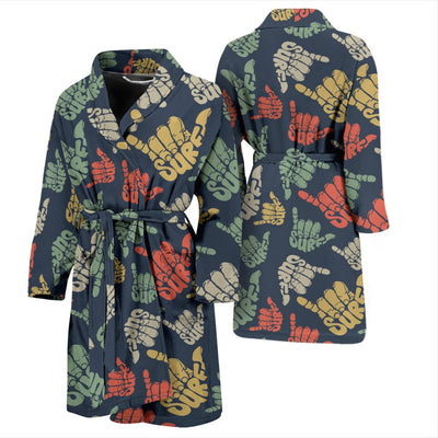 Surf Hand Sign Men Bath Robe