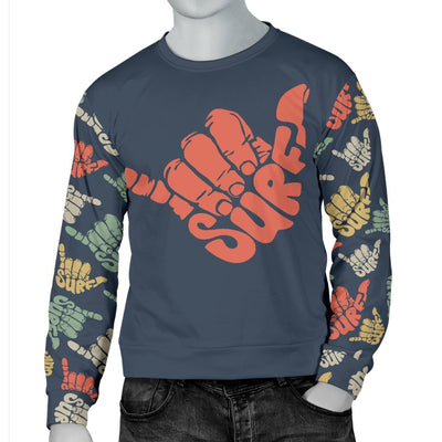 Surf Hand Sign Men Crewneck Sweatshirt