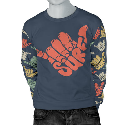 Surf Hand Sign Men Crewneck Sweatshirt