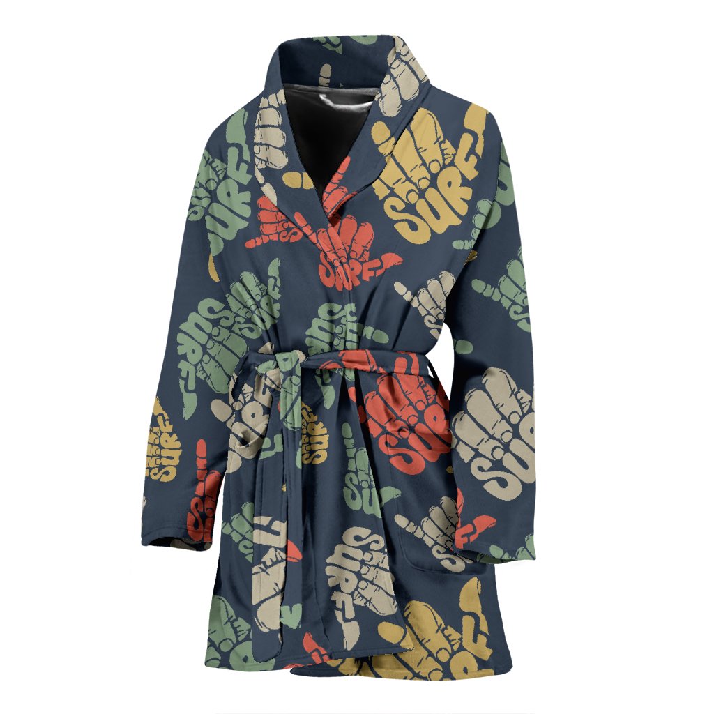 Surf Hand sign Women Bathrobe – JorJune