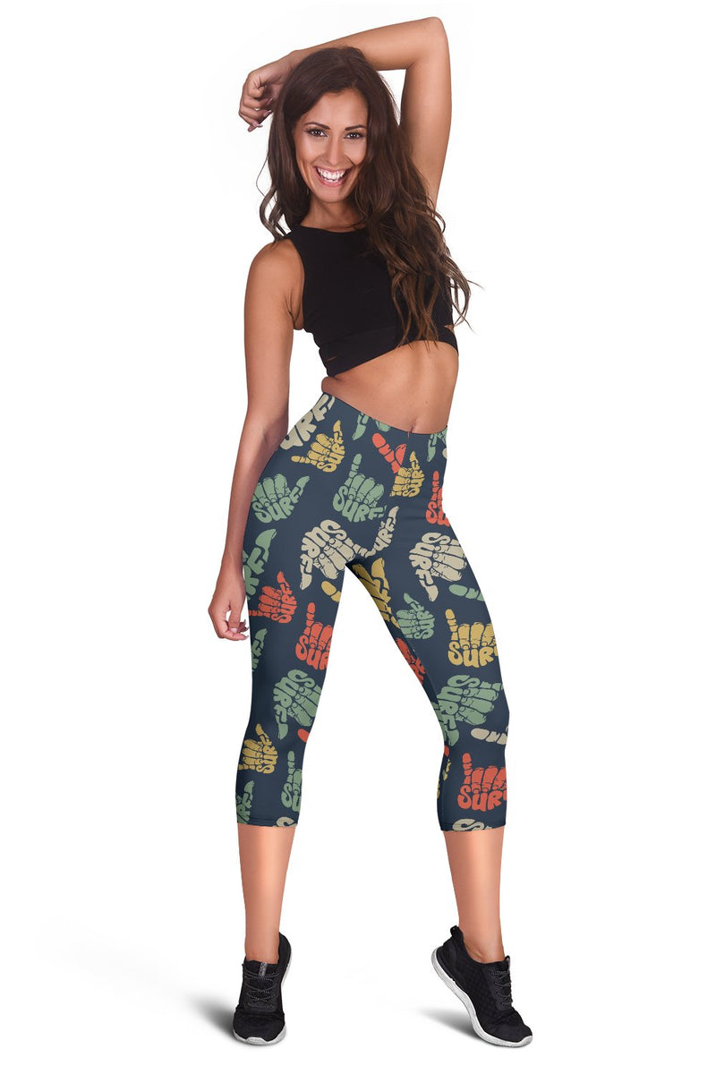 Surf Hand Sign Women Capris