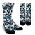 Surf Wave Pattern Crew Socks