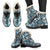 Surf Wave Pattern Faux Fur Leather Boots