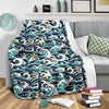 Surf Wave Pattern Fleece Blanket