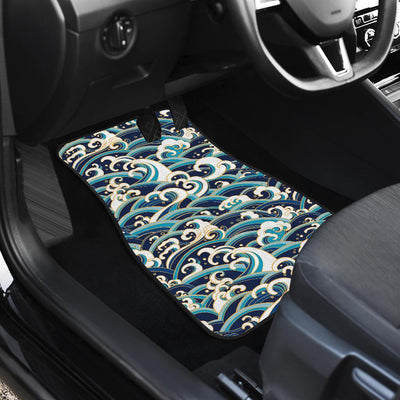 Surf Wave Pattern Front and Back Car Floor Mats