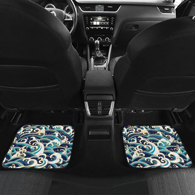 Surf Wave Pattern Front and Back Car Floor Mats