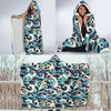 Surf Wave Pattern Hooded Blanket-JORJUNE.COM