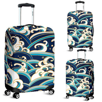 Surf Wave Pattern Luggage Cover Protector