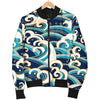 Surf Wave Pattern Men Casual Bomber Jacket