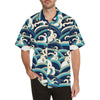 Surf Wave Pattern Men Hawaiian Shirt