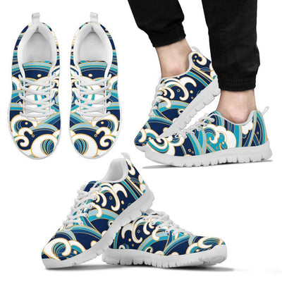 Surf Wave Pattern Men Sneakers