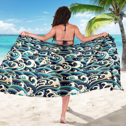 Surf Wave Pattern Sarong Pareo Wrap