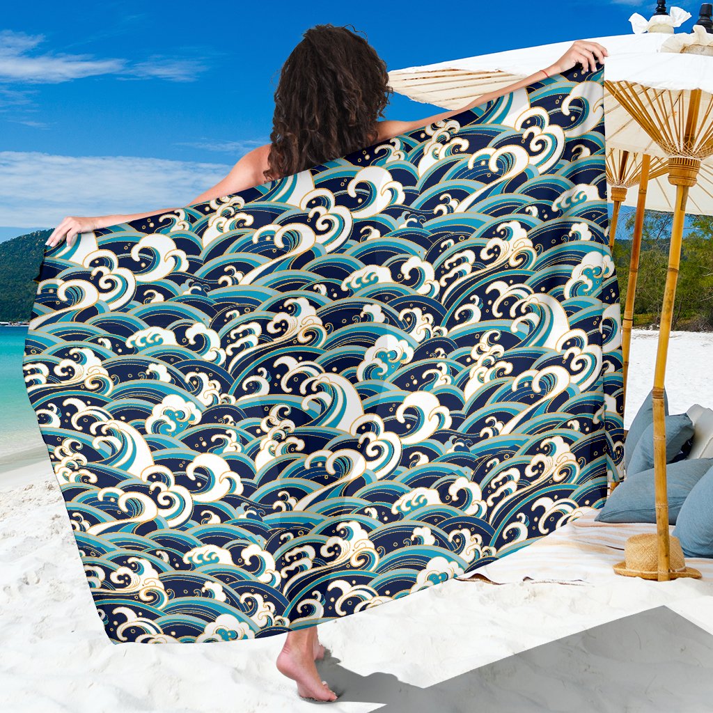 Surf Wave Pattern Sarong Pareo Wrap