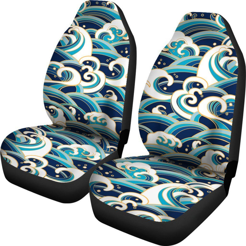 Surf Wave Pattern Universal Fit Car Seat Covers