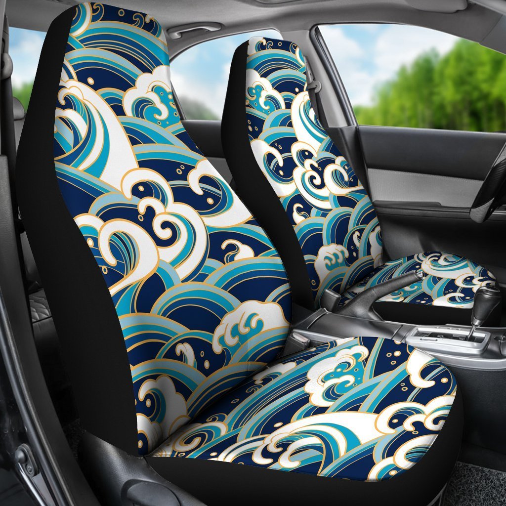 Surf Wave Pattern Universal Fit Car Seat Covers