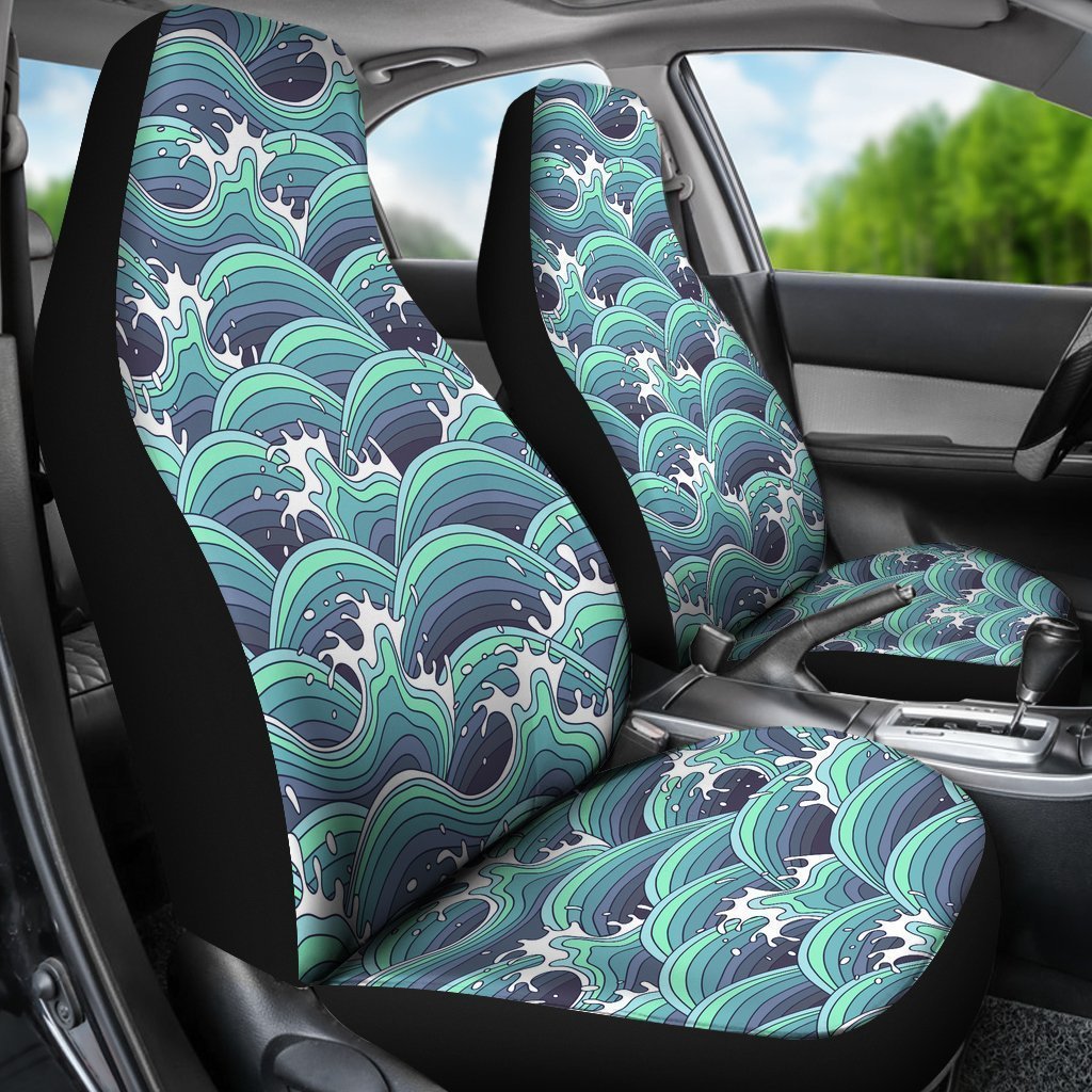 Surf wave Pattern Universal Fit Car Seat Covers