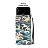 Surf Wave Pattern Wallet Phone Case