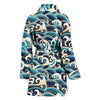 Surf Wave Pattern Women Bath Robe