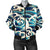 Surf Wave Pattern Women Casual Bomber Jacket