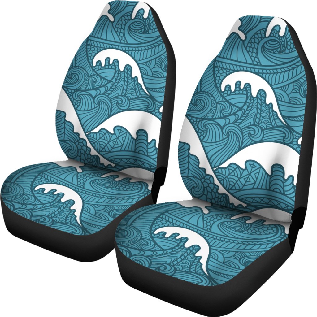 Surf Wave Tribal Design Universal Fit Car Seat Covers-JorJune