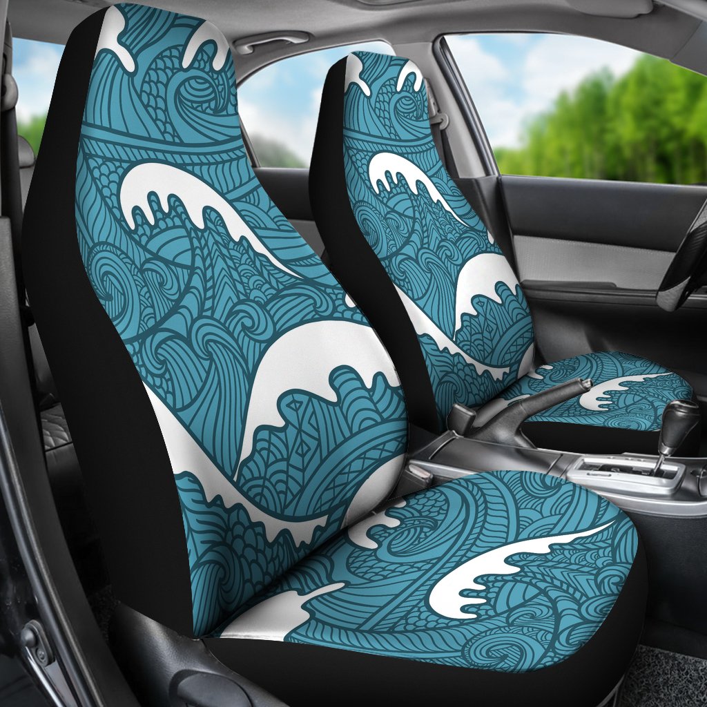 Surf Wave Tribal Design Universal Fit Car Seat Covers-JorJune