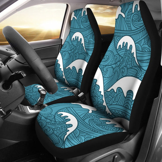 Surf Wave Tribal Design Universal Fit Car Seat Covers-JorJune