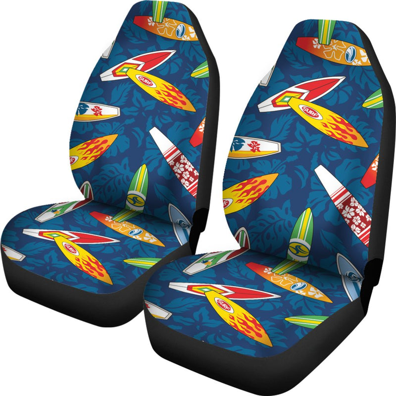 Surfboard Pattern Print Universal Fit Car Seat Covers-JorJune