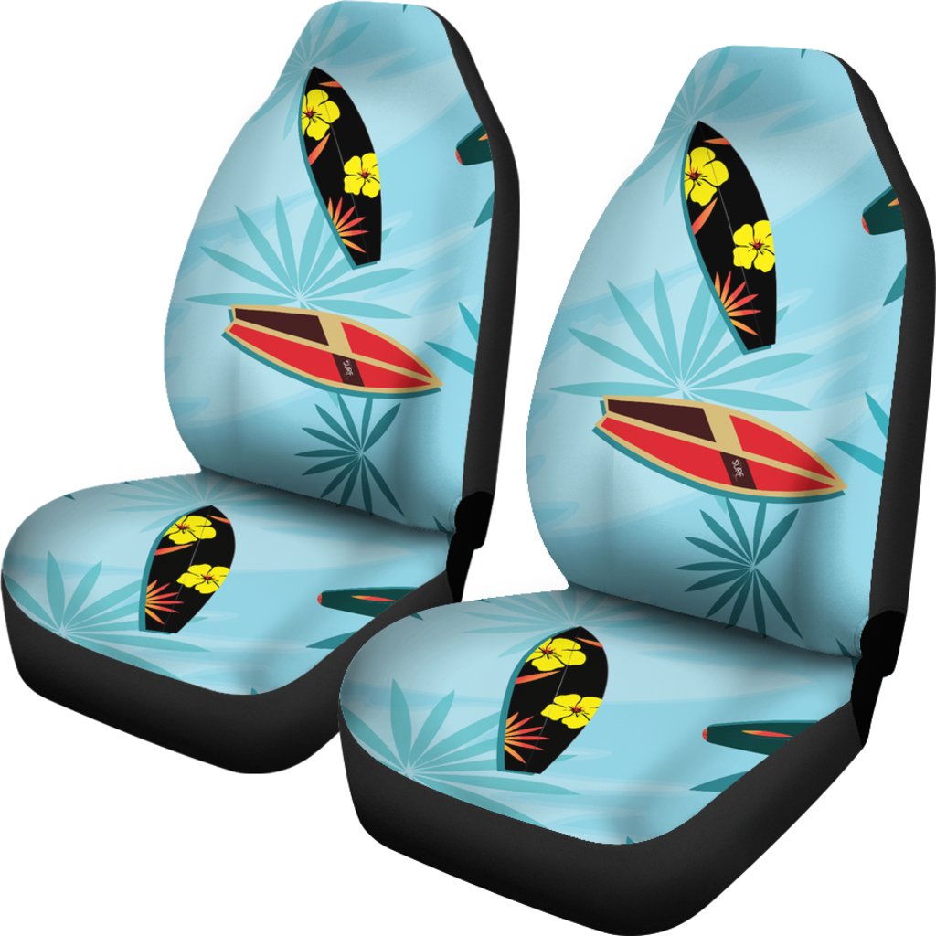 Surfboard Themed Pattern Universal Fit Car Seat Covers-JorJune