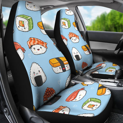 Sushi Cartoon Design Universal Fit Car Seat Covers-JorJune