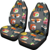 Sushi Pattern Print Universal Fit Car Seat Covers-JorJune