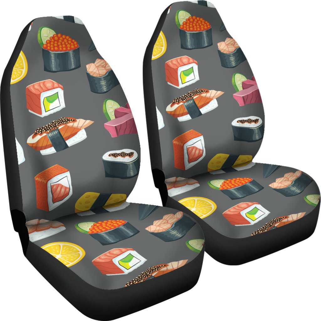 Sushi Pattern Print Universal Fit Car Seat Covers-JorJune