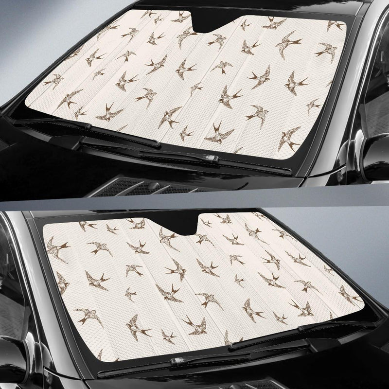 Swallow Bird Pattern Print Design 01 Car Sun Shades-JORJUNE.COM