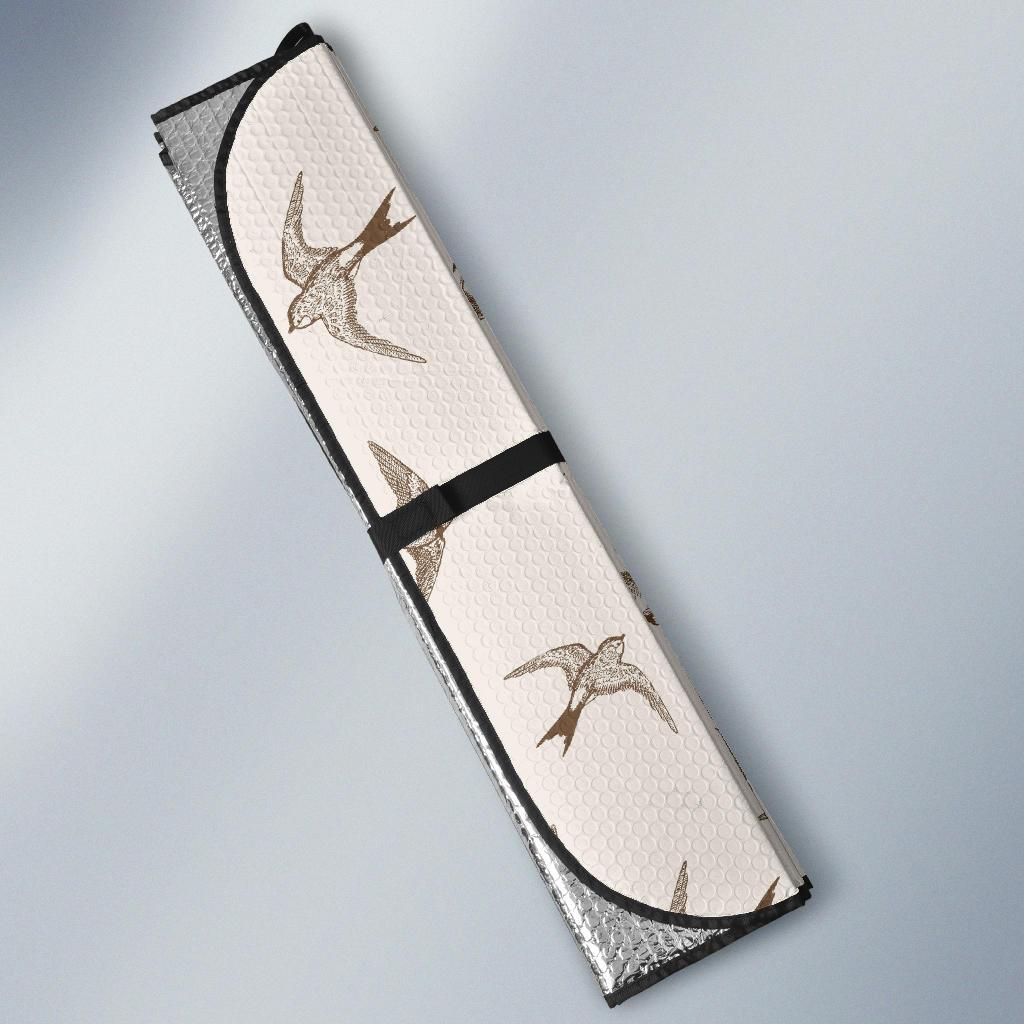 Swallow Bird Pattern Print Design 01 Car Sun Shades-JORJUNE.COM
