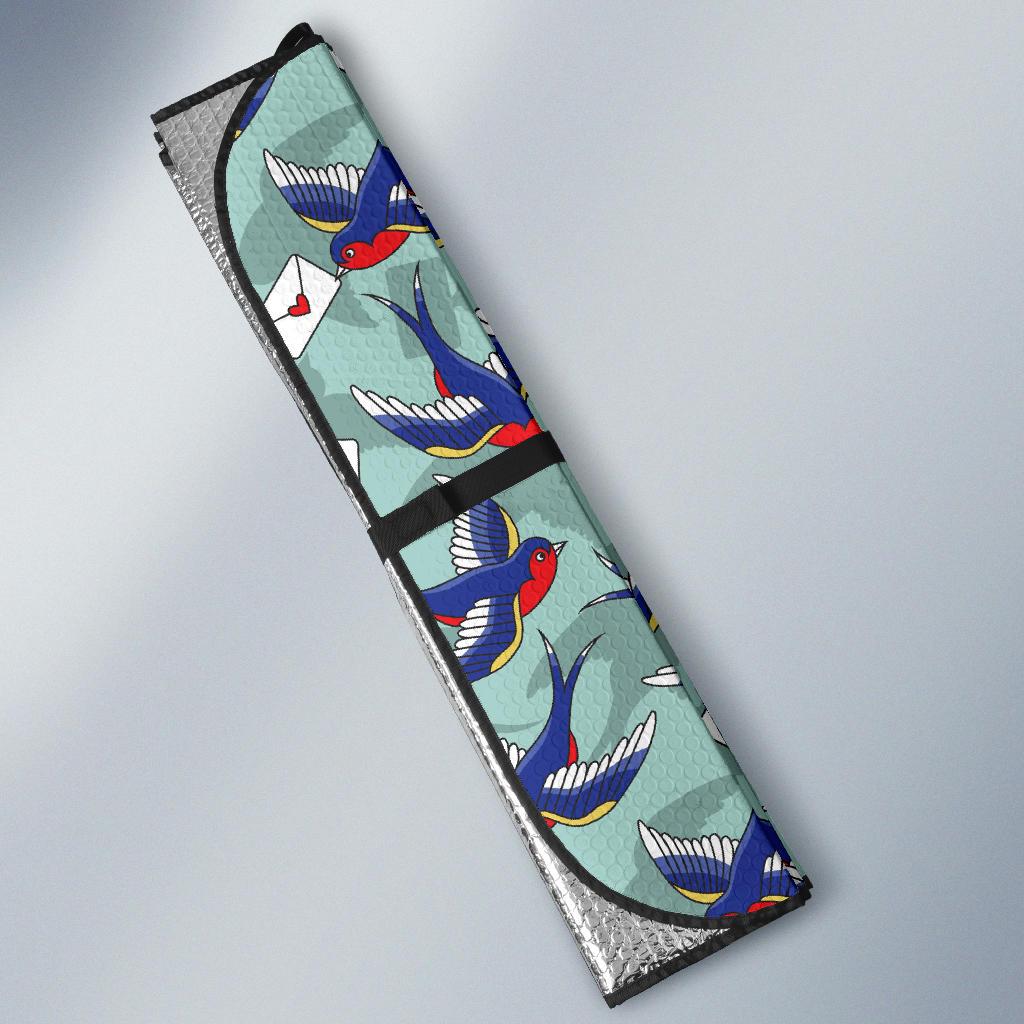 Swallow Bird Pattern Print Design 02 Car Sun Shades-JORJUNE.COM