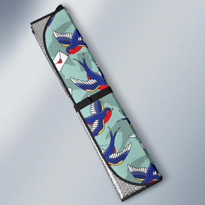 Swallow Bird Pattern Print Design 02 Car Sun Shades-JORJUNE.COM