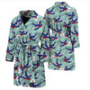 Swallow Bird Pattern Print Design 02 Men Bathrobe-JORJUNE.COM