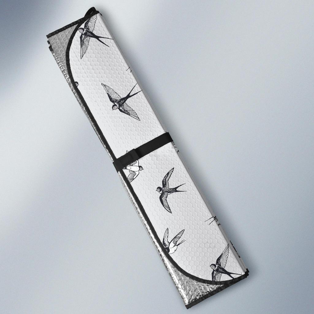 Swallow Bird Pattern Print Design 04 Car Sun Shades-JORJUNE.COM
