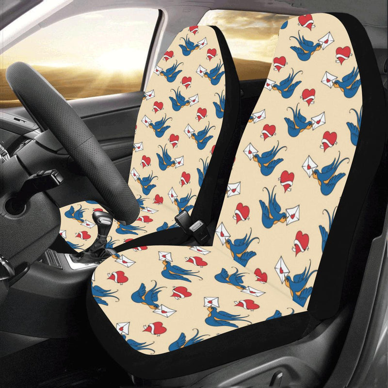 Swallow Bird Pattern Print Design 05 Car Seat Covers (Set of 2)-JORJUNE.COM