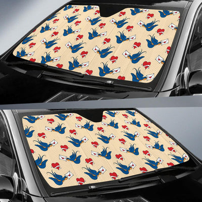 Swallow Bird Pattern Print Design 05 Car Sun Shades-JORJUNE.COM