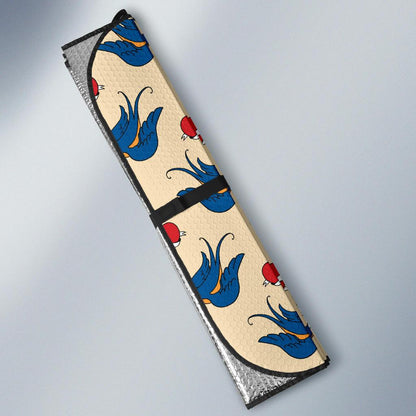 Swallow Bird Pattern Print Design 05 Car Sun Shades-JORJUNE.COM