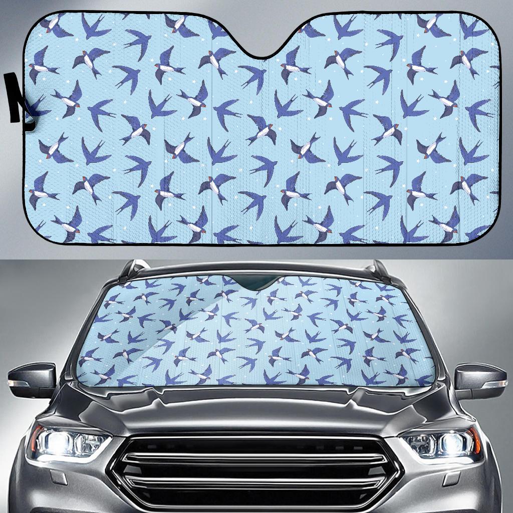 Swallow Bird Pattern Print Design 06 Car Sun Shades-JORJUNE.COM