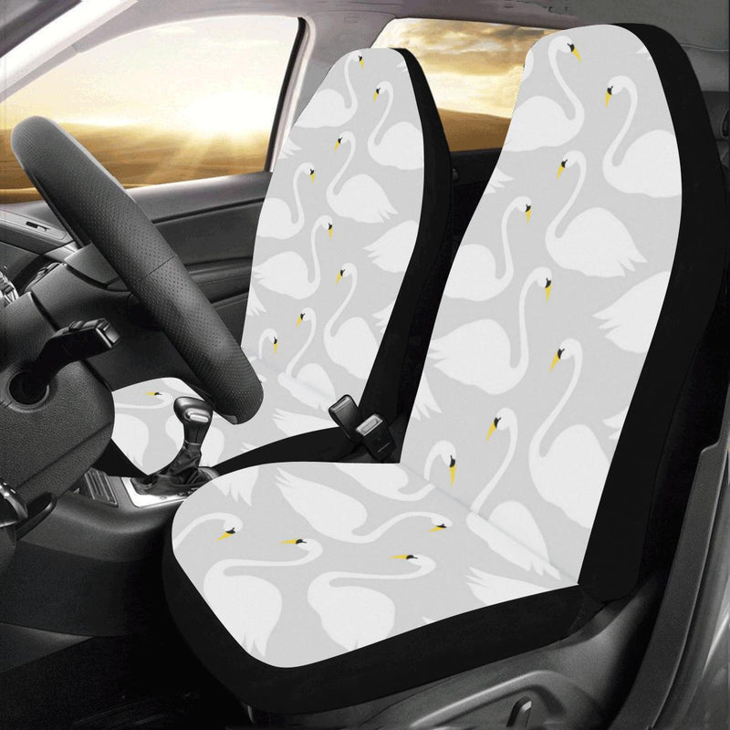 Swan Pattern Print Design 02 Car Seat Covers (Set of 2)-JORJUNE.COM